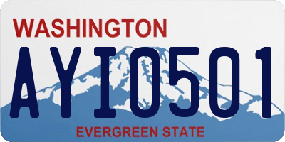 WA license plate AYI0501