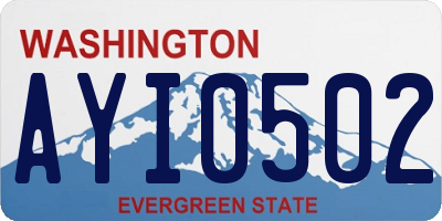 WA license plate AYI0502