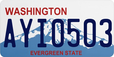 WA license plate AYI0503