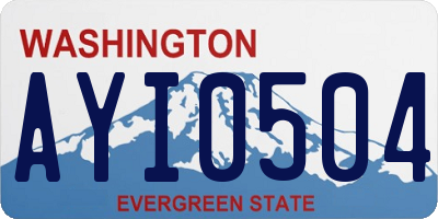 WA license plate AYI0504