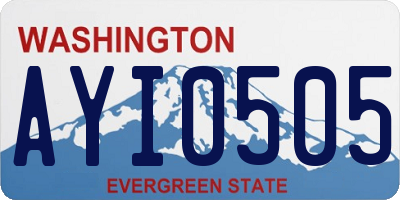 WA license plate AYI0505