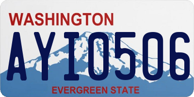 WA license plate AYI0506