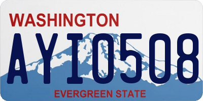 WA license plate AYI0508