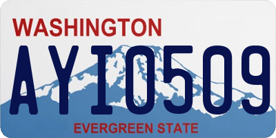 WA license plate AYI0509