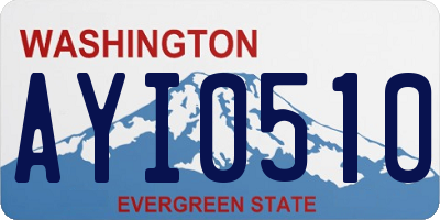 WA license plate AYI0510