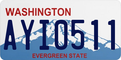 WA license plate AYI0511