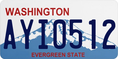 WA license plate AYI0512