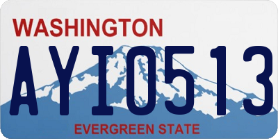 WA license plate AYI0513