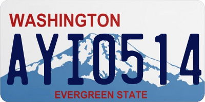 WA license plate AYI0514
