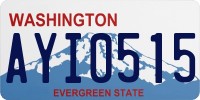 WA license plate AYI0515