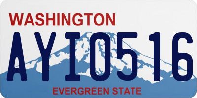 WA license plate AYI0516