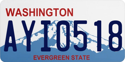 WA license plate AYI0518