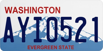WA license plate AYI0521