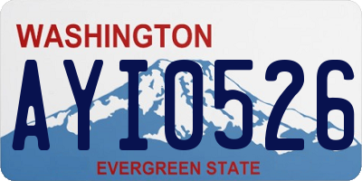 WA license plate AYI0526