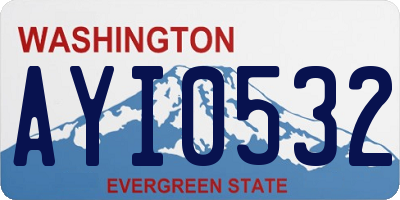 WA license plate AYI0532