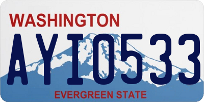 WA license plate AYI0533