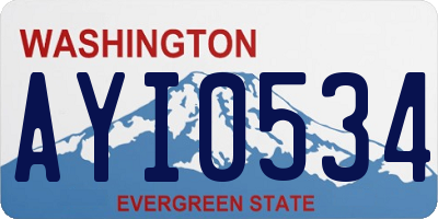 WA license plate AYI0534