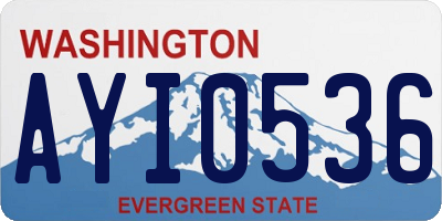 WA license plate AYI0536