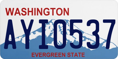 WA license plate AYI0537