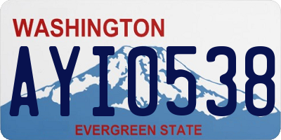 WA license plate AYI0538
