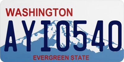 WA license plate AYI0540