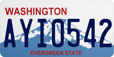 WA license plate AYI0542