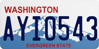 WA license plate AYI0543