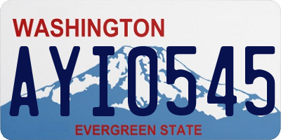 WA license plate AYI0545