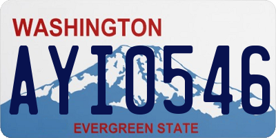 WA license plate AYI0546