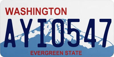 WA license plate AYI0547