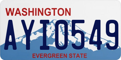 WA license plate AYI0549