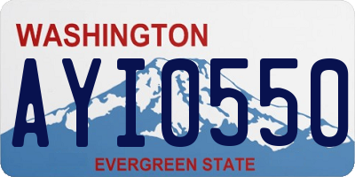 WA license plate AYI0550