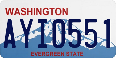 WA license plate AYI0551