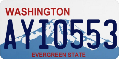 WA license plate AYI0553