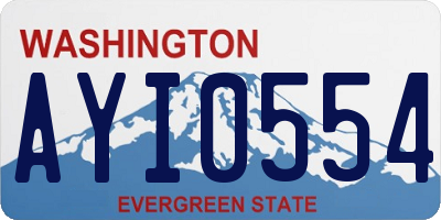WA license plate AYI0554