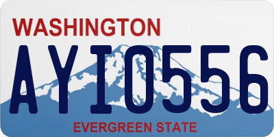 WA license plate AYI0556