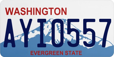 WA license plate AYI0557