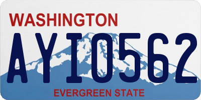WA license plate AYI0562