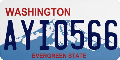 WA license plate AYI0566