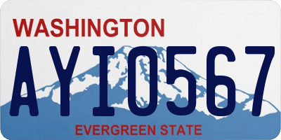 WA license plate AYI0567
