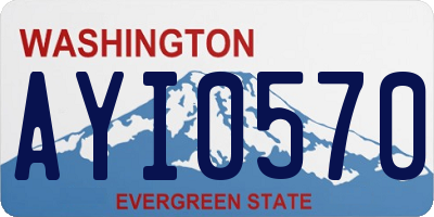 WA license plate AYI0570