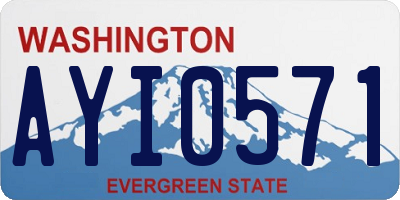 WA license plate AYI0571