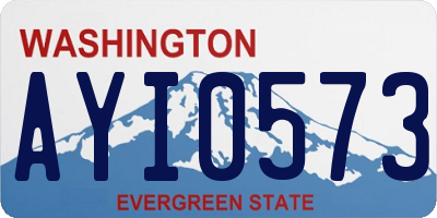 WA license plate AYI0573