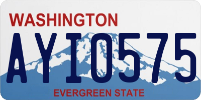 WA license plate AYI0575