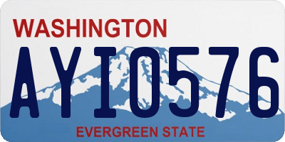 WA license plate AYI0576