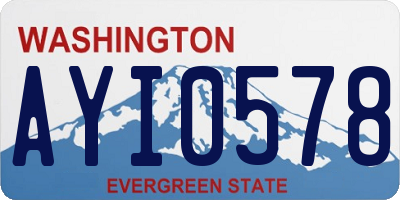 WA license plate AYI0578