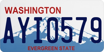 WA license plate AYI0579