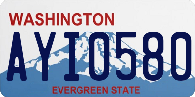 WA license plate AYI0580