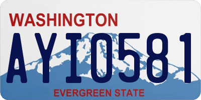 WA license plate AYI0581