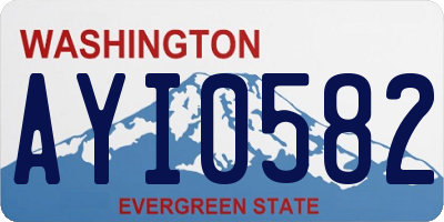 WA license plate AYI0582